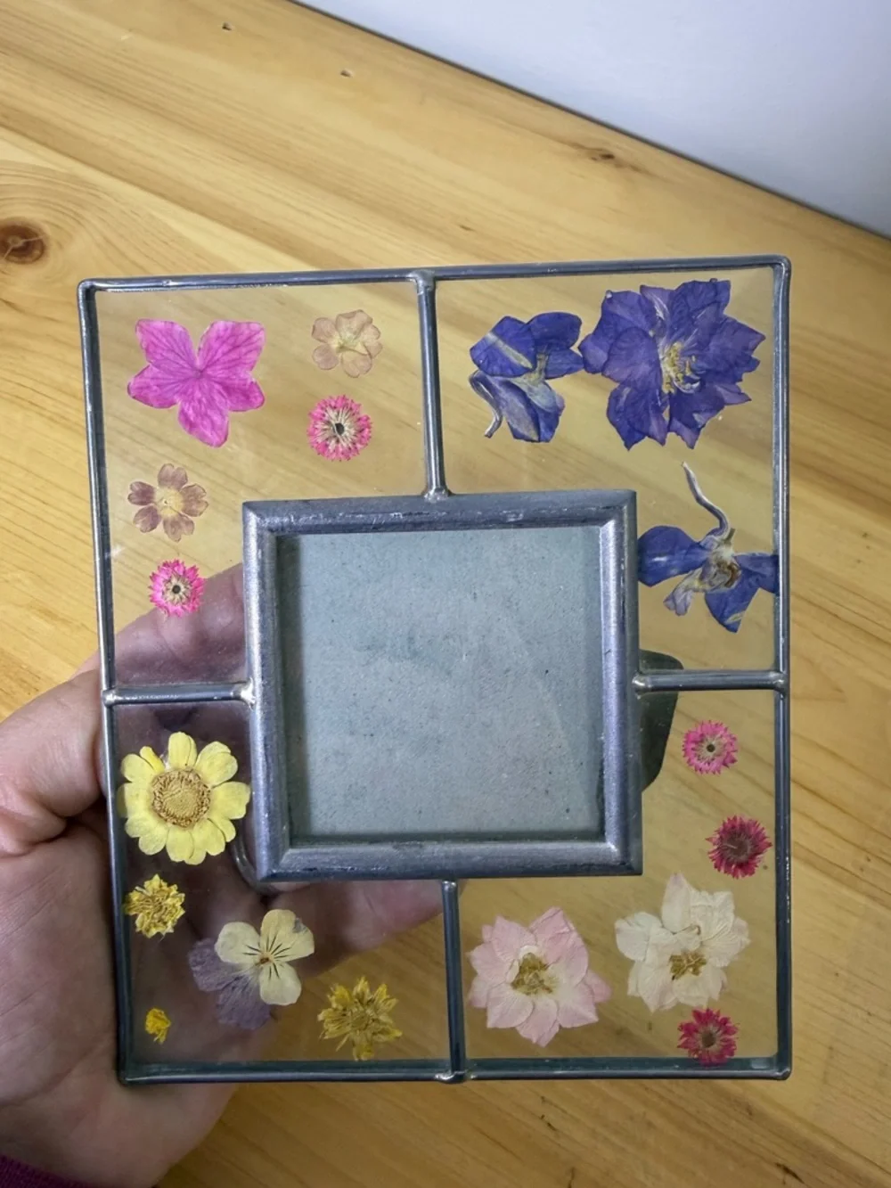 Vintage Carr Pressed Flower Picture‎ Frame Glass Small